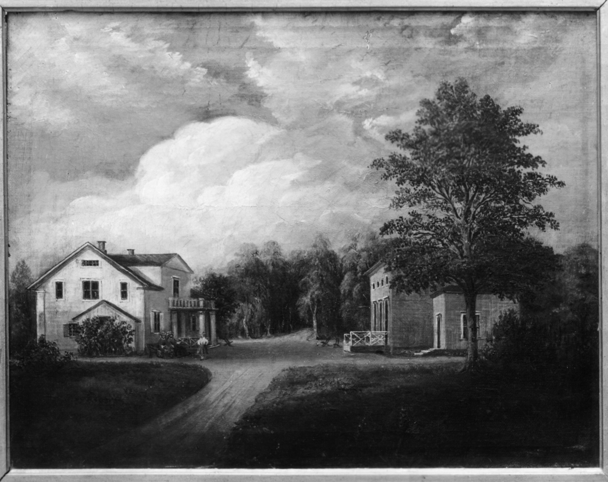 Sommaro herrgården på oljemålning av W.L Rydberg från  år 1865.