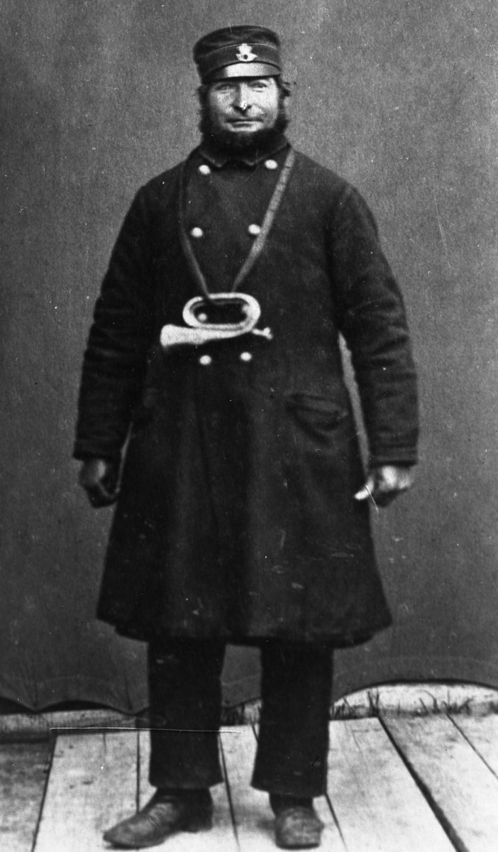 Postiljonen Anders Sandberg, född 1830 i Nedre Ullerud, hette vid födseln Christoffersson, tog sig namnet Sandberg omkring 1850, dog i Karlstad 1892. Bild från 1800-talet.