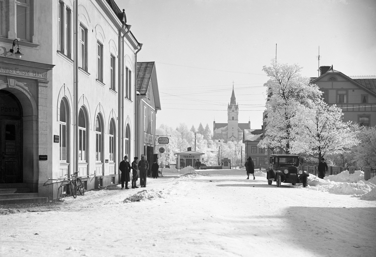 Storgatan i Sunne en vinterdag runt år 1930.