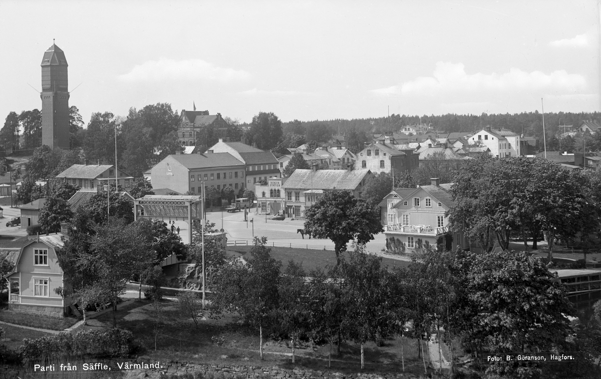 Vy över Säffle väster om Byälven.
