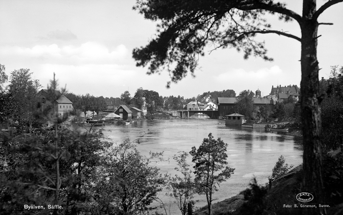 Säffle: Byälvens lopp norrut.