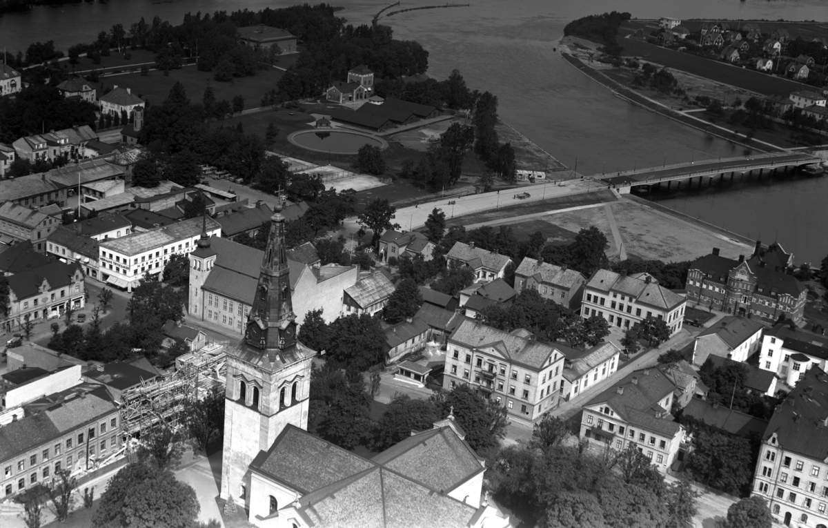 Vy över norra centrum år 1935.