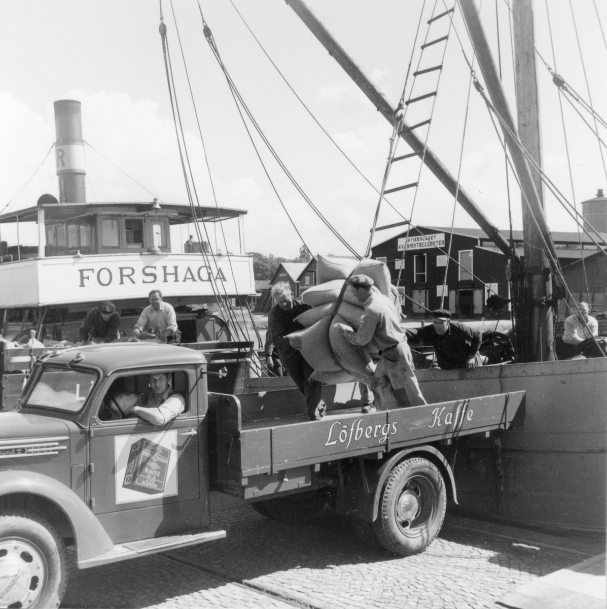 Bild från Löfbergs kafferosteri tagen 1960