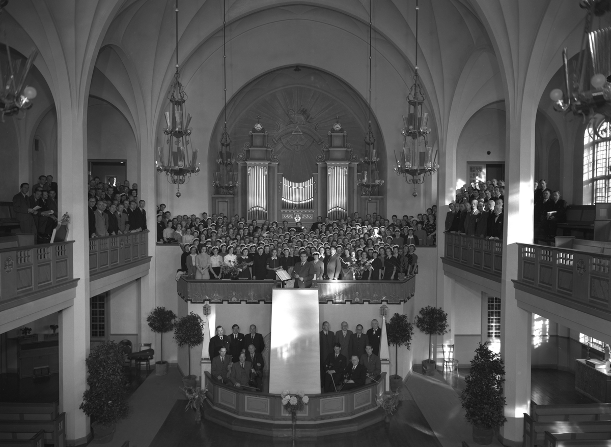 Interiör från nya Betlehemskyrkan, byggd år 1928.