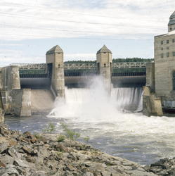 Damanlegget Solbergfoss 2, flomløpet