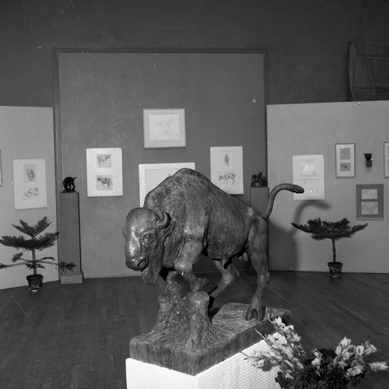 Arvid Knöppels utställning i Smålands museum i Växjö, 1957-10.
