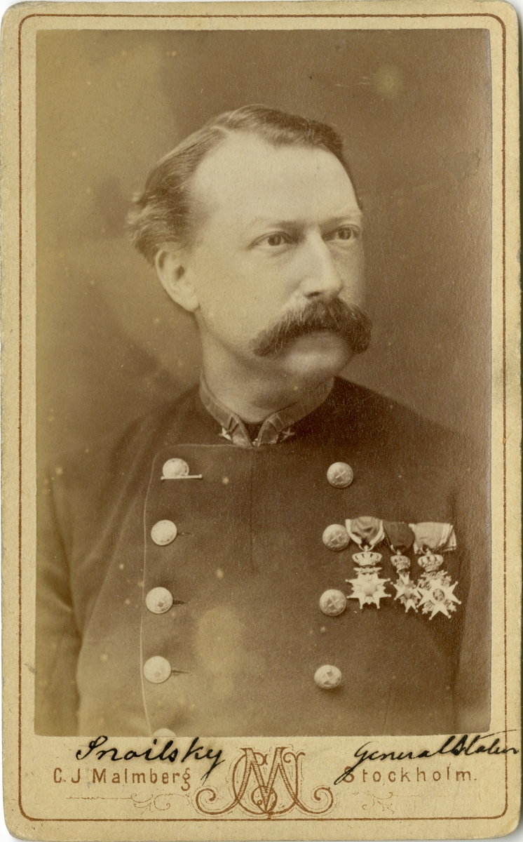 Porträtt av Gustaf Fredrik Snoilsky, överstelöjtnant vid Generalstaben.