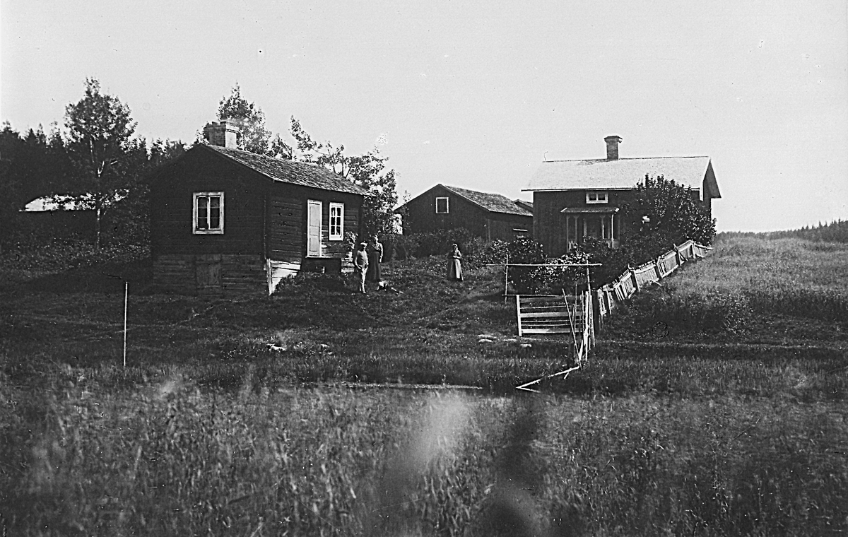 "Björkmans". Gården ligger i Åsveden, som ligger ovanför Hällbo. Foto 1903.