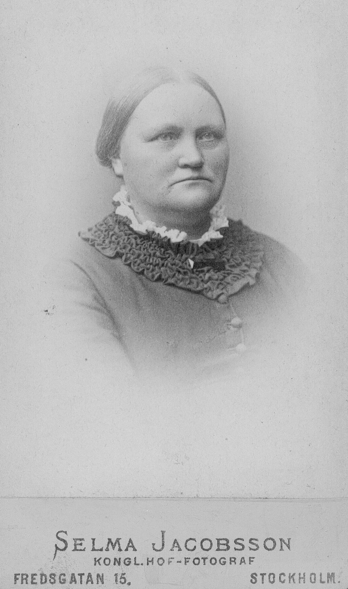 Andriette Margareta Vidmark (1829-) gift med prosten i Torsåker, Johan Mattias Hallgren.