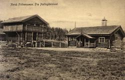 Postkort. Bygninger fra Hallingdal. Hallingdalstunet, NF.