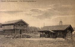 Postkort. Bygninger fra Halingdal. Hallingdalstunet, NF.