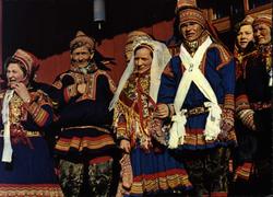 Postkort, Norsk Folkemuseum. Samebryllup