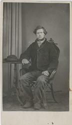 Fangeportrett. Hans Aslesen, Lier, arrestert i 1866 eller 18