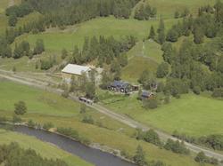 Gompholen, gårdsbruk, elv, ny driftsbygning, Øvre SvatsumVes