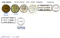 Stempelkatalog, 3588 Dagali, Geilo, Hol, Buskerud