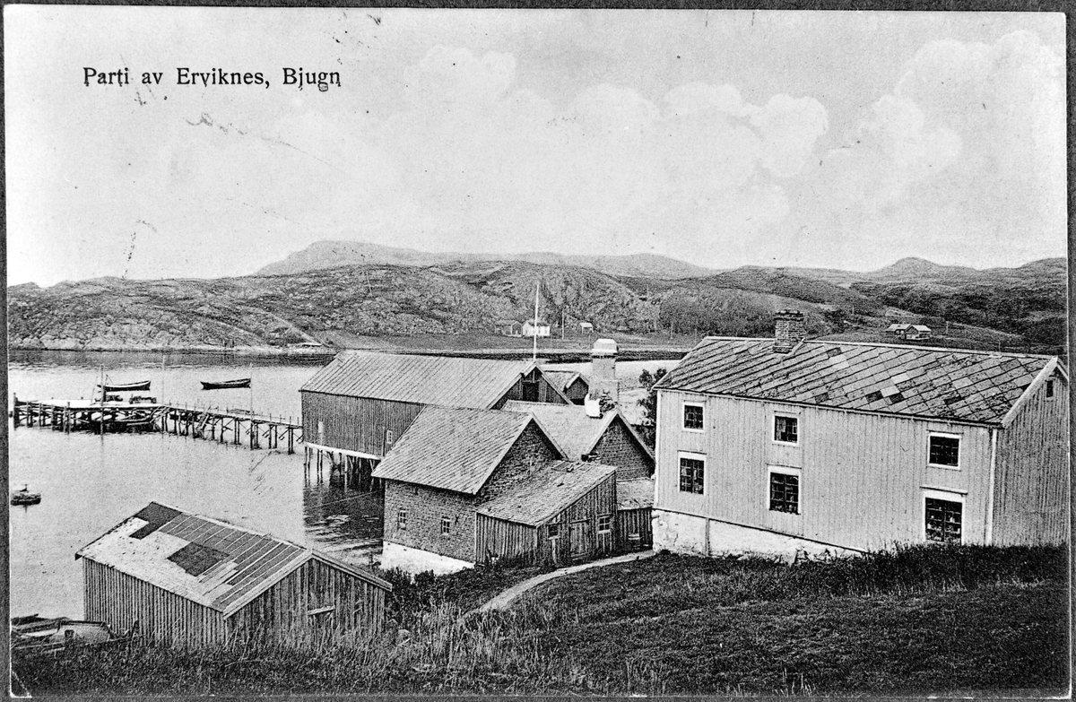 Postkort over Erviknes, Bjugn