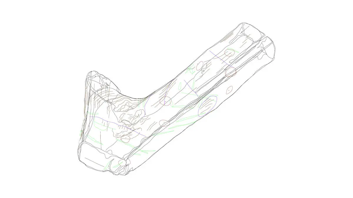 Ferdig 3D-tegning av en keip fra Barcode 6.