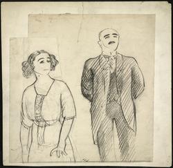 Portrett av Johanne Dybwad og Halfdan Christensen [illustras