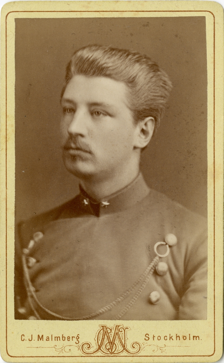 Porträtt av Erik Ludvig Berggren, underlöjtnant vid Fortifikationen.