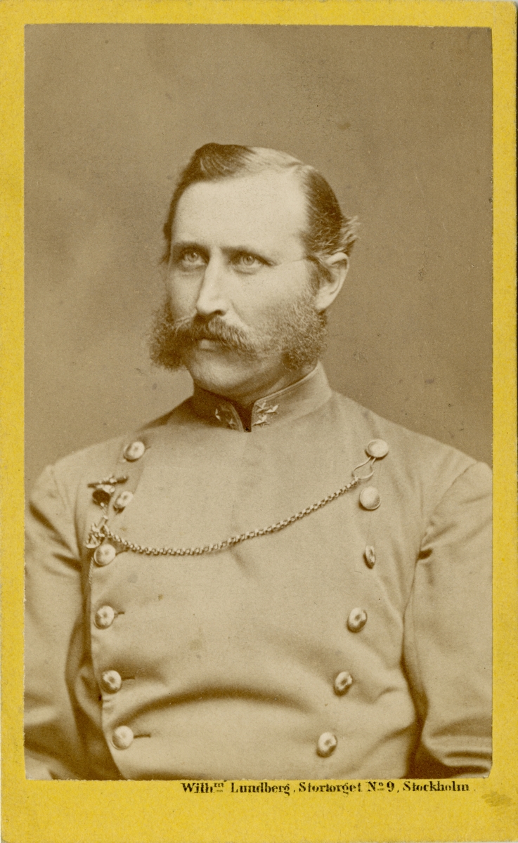 Porträtt av Viktor Norrman, kapten vid Fortifikationen.