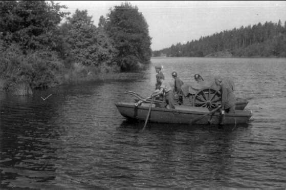 Överskeppning av koktross på Gälsjön 1946.