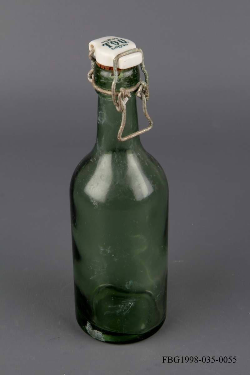 Ølflaske med patentkork