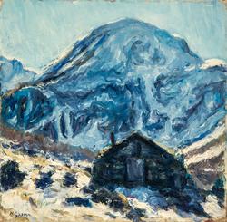 Vinterlandskap [Maleri]