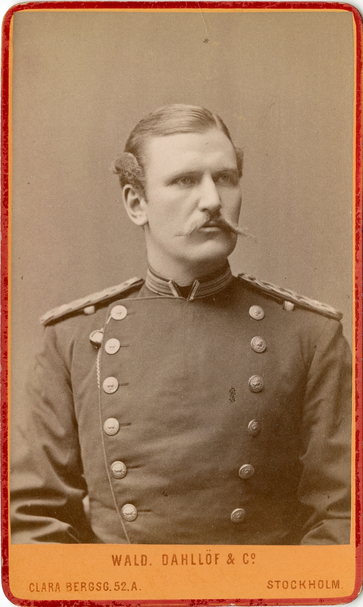 Porträtt av okänd officer vid Västgöta regemente I 6.