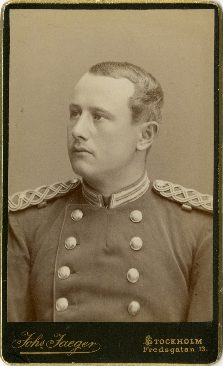 Porträtt av Isak Emanuel Trägårdh, underlöjtnant vid Södra skånska infanteriregementet I 25.