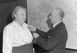 Sanitetssøster Erika Gule, Melhus får Kongens fortjenestemed