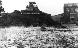 Meieritomta, Mysen i Eidsberg  fra ca. 1955. Fra byggeområde