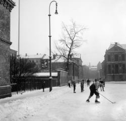 Rudolf Nilsens Plass utvides, januar 1955