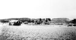 Nes lense i Skiptvet 1920 mot Skjørshammer i Eidsberg.