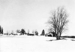 Gården Jakobshaugen 45/1-3 i Skiptvet  fotografert fra nord-