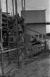 Åsted for fallulykke ved ammoniakk-kuletank.