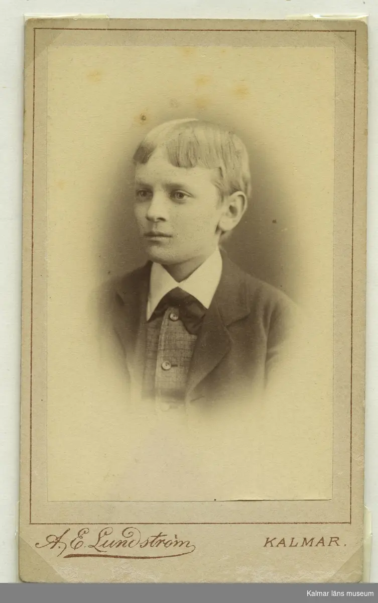 Ungdomsfotografi av bankdirektör Bergman.
Foto Lundström