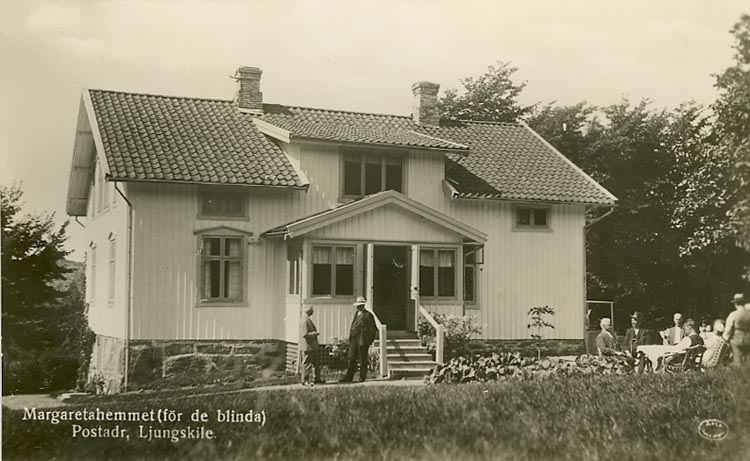 Enligt Bengt Lundins noteringar: "Margaretahemmet (För de blinda)".