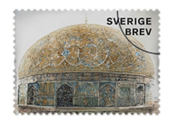 Självhäftande frimärken i häfte med tio frimärken med fem motiv, valör Brev. Efter Lars Lerins akvareller med naturmotiv och byggnader.