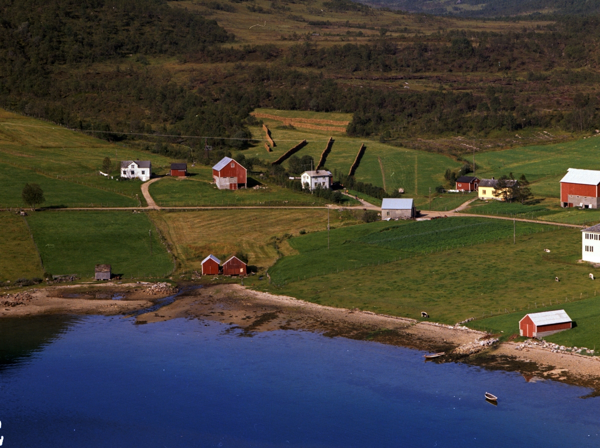 Flyfoto fra Solbakken i Kvæfjord.