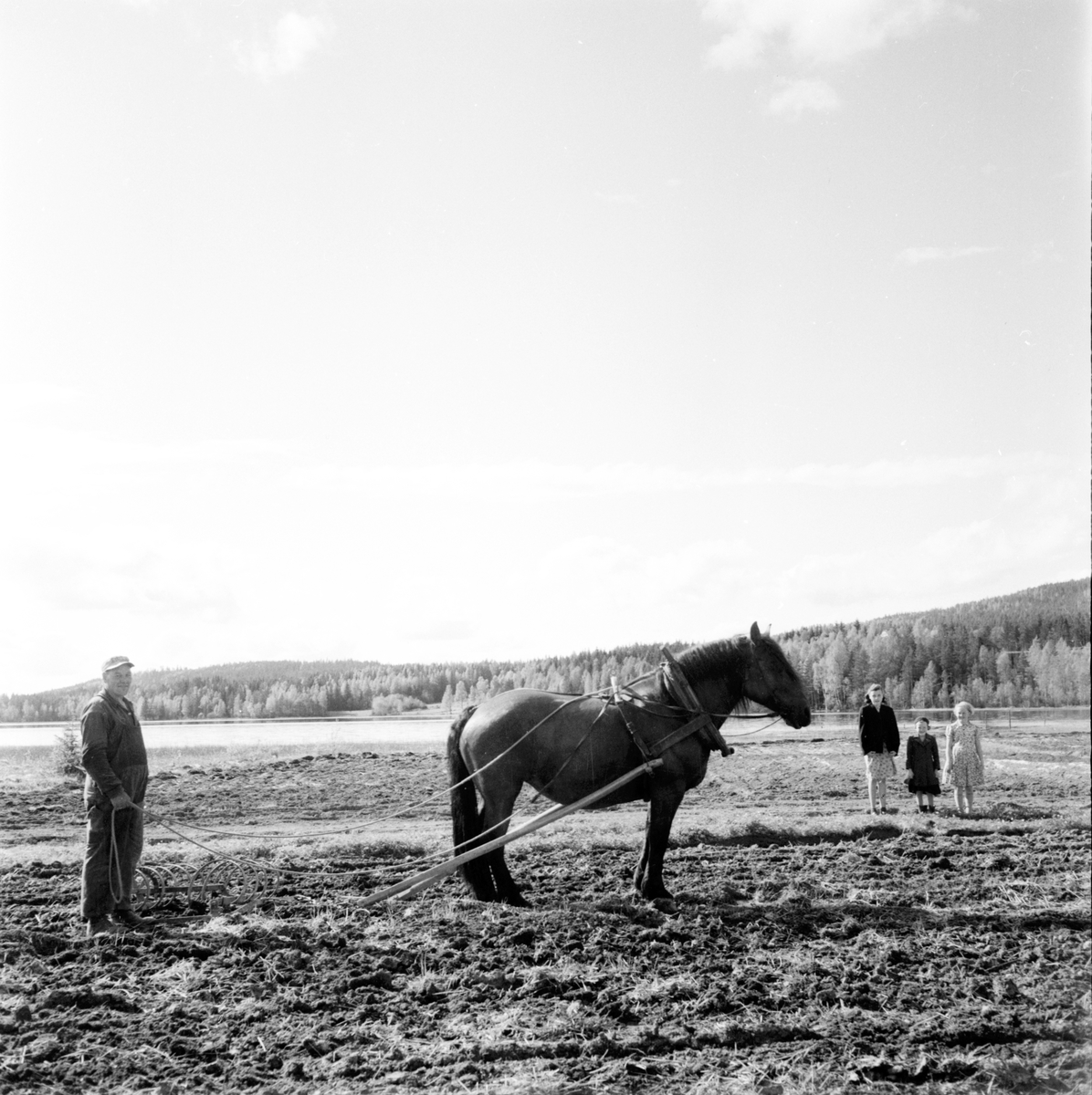 Yxbo, by,
Lantbruksnämnden på besök,
Wård - Sjöberg,
30 Maj 1956