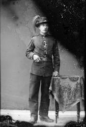 Ungdom, mann, uniform, militær, helfigur, portrett