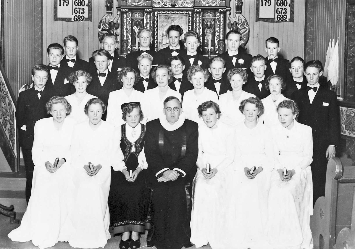 Konfirmanter 1953, Folldal kirke.
