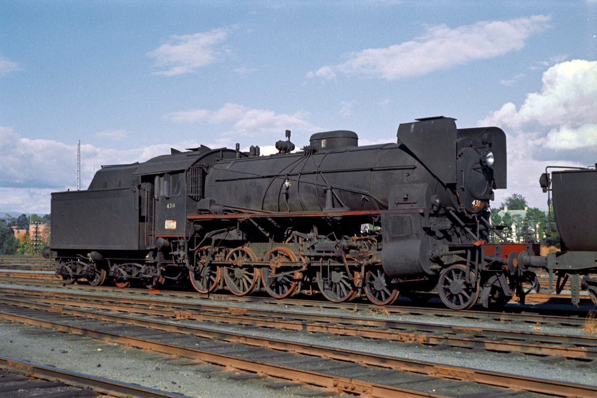 Damplokomotiv type 31b nr. 430, hensatt på Marienborg ved Trondheim.