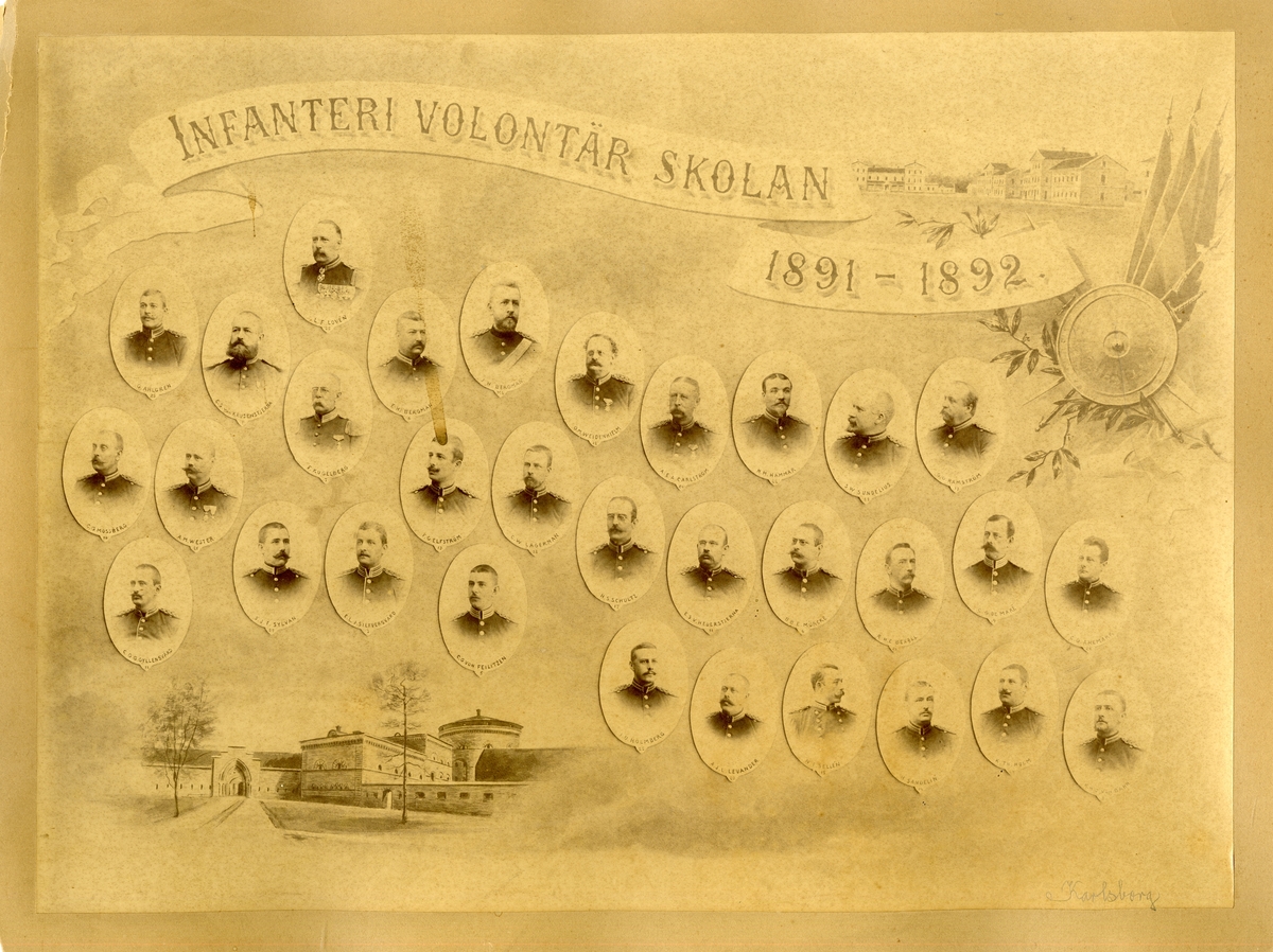 Infanterivolontärskolan 1891-1892.