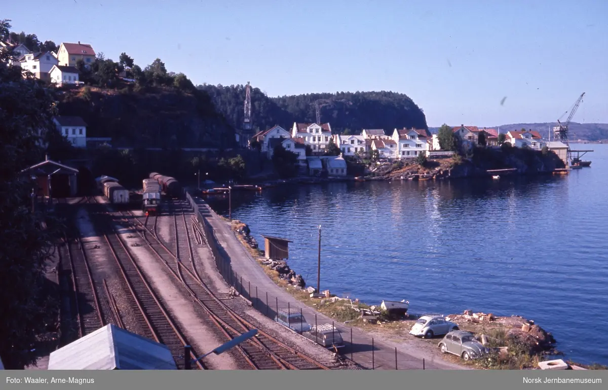 Oversikt over skiftesporene på Kragerø stasjon