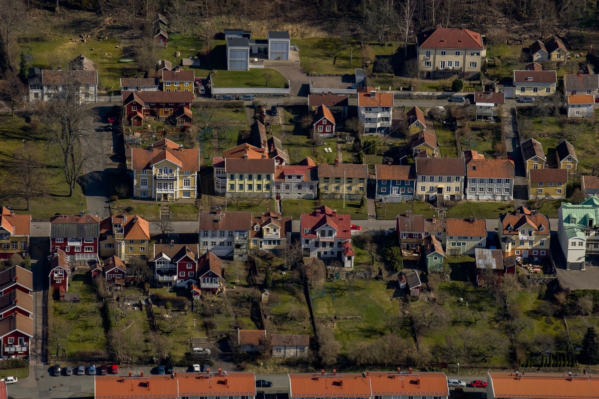 Flygfoto över Gränna i Jönköpings kommun.