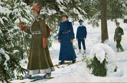 Postkort. Jule- og nyttårshilsen. Fotografisk motiv. Vinterm