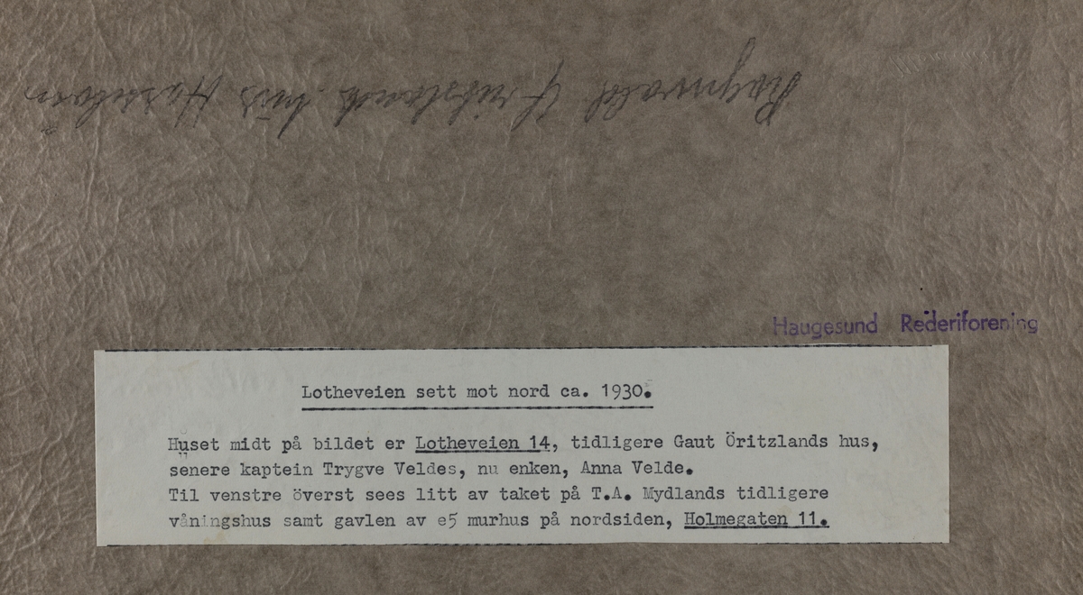 IX Hasseløen - Lotheveien sett mot nord ca.1930