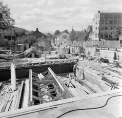 Strømsveien. Bredere over Sotahjørnet. August 1958