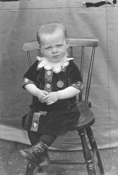 Portrett, barn, pyntekrage, barneklede, sko,